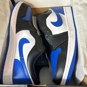 Nike Air Jordan 1 low Black and Blue Sneakers
